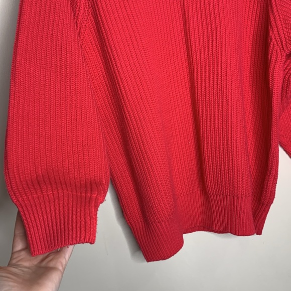 Bright Pink Oversized Sweater | Barbie Pink | Round Neck Sweater | Trendy TikTok - Picture 3 of 6